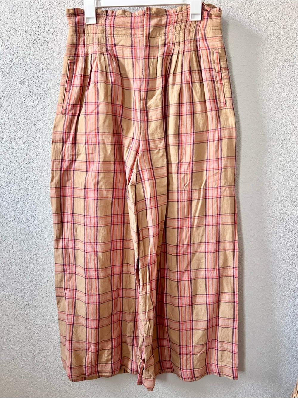 Anthropologie Maeve Albane Plaid Trousers Pants Size Medium High Waist